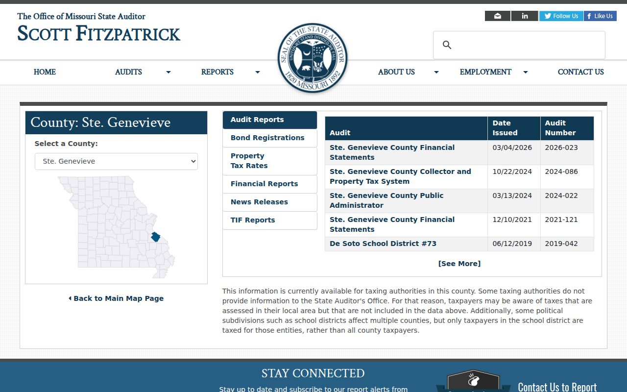 Bloomsdale court docket municipal reporting source