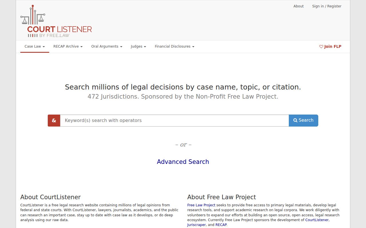 CourtListener federal docket alternative distinguished from Ste. Genevieve County case search